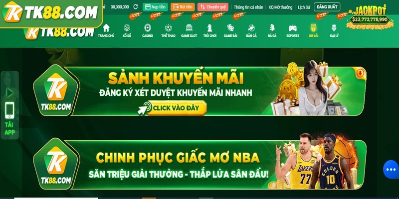 Hàng loạt ưu đãi hấp dẫn được TK88 đưa ra nhằm thu hút và tri ân người chơi