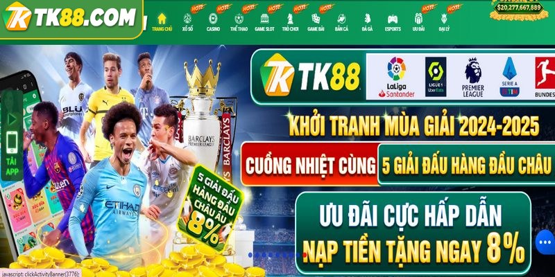 Thể thao TK88 thu hút người chơi bởi sự đầu tư toàn diện và chất lượng dịch vụ